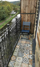 Nikea Sephia Grey Floor Tile 20x20 cm Square - Matt Porcelain - Victorian &amp; Moroccan Pattern Tile R10