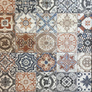 Nikea Sephia Grey Floor Tile 20x20 cm Square - Matt Porcelain - Victorian &amp; Moroccan Pattern Tile R10
