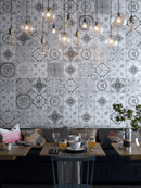 Vloertegel Nikea Sephia Grey 20x20 cm Vierkant - Porselein Mat - Victoriaanse & Marokkaanse Patroontegel R10