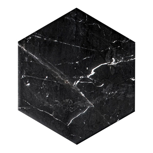 Floor tile Stream black Hexa 20 x 20 cm