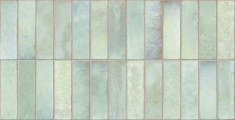 Carrelage mural Deco Artis Salvia 32x62,5 cm Rectangle – Porcelaine Brillante – Effet Aquarelle