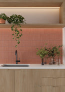 Carrelage mural Deco Lingot Corail 32x62,5 cm Rectangle - Porcelaine Semi-brillante Antigel - Teinte Terre Cuite Chaude