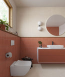 Carrelage mural Deco Lingot Corail 32x62,5 cm Rectangle - Porcelaine Semi-brillante Antigel - Teinte Terre Cuite Chaude