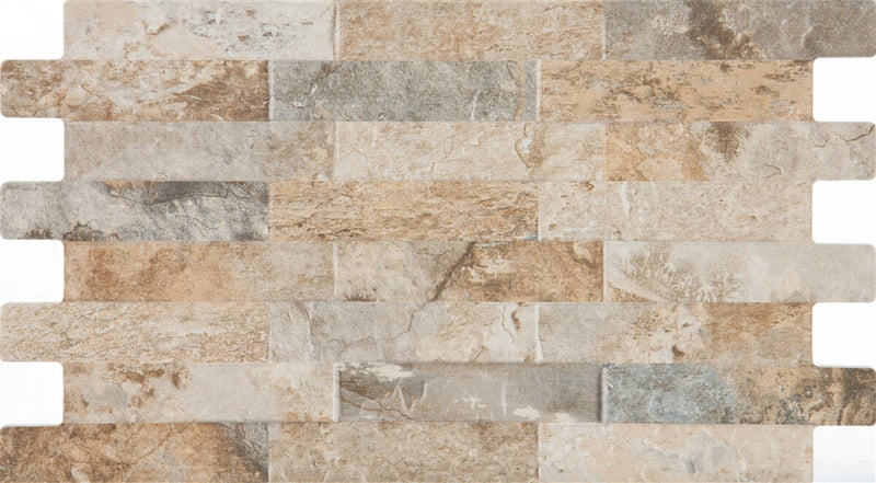 Wall tile Farilya Interlock Grey-Creme 25x45 cm matt