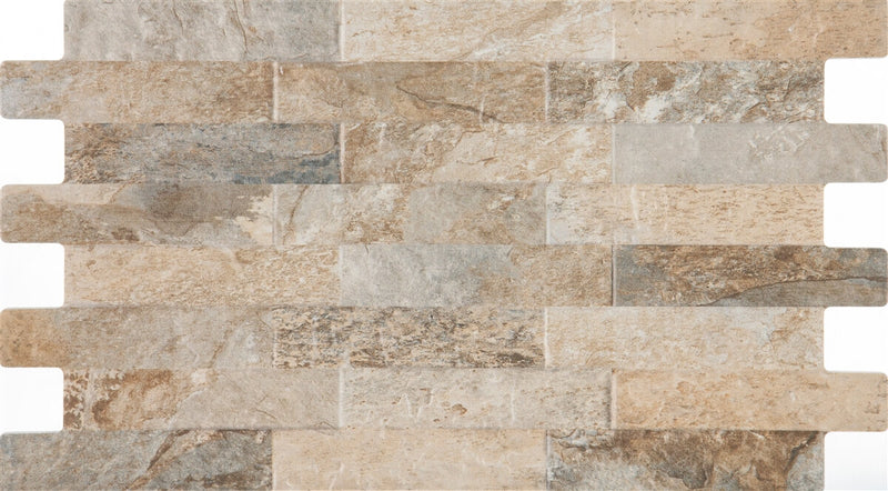Wall tile Farilya Interlock Grey-Creme 25x45 cm matt