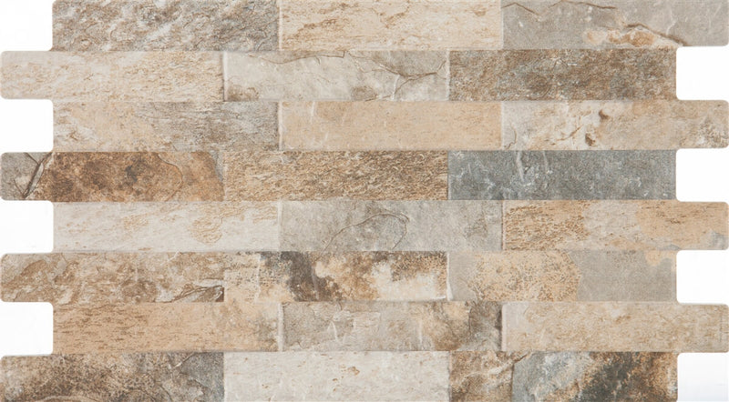 Wall tile Farilya Interlock Grey-Creme 25x45 cm matt