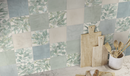 Wall tile Flora Mix 20x20 cm Square - Ceramic Matt - Decor Pattern tile green
