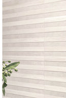 Wall tile Habitat Stripe Pearl HB03R 34x66.5 cm Rectangle – Ceramic Matte Rectified – Striped Pearl White