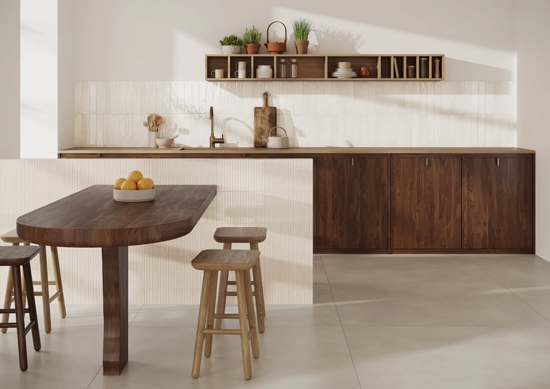 Carrelage mural Monpelli White Mix 6,5x29,8 cm Rectangle - Céramique Brillant Rectifié - Blanc Naturel