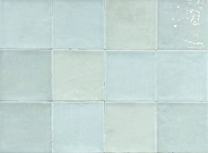 Wall tile Zellige Mint 12x12cm by Mayolica