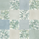 Wall tile Flora Mix 20x20 cm Square - Ceramic Matt - Decor Pattern tile green