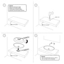 Vasque à poser en céramique Or mat de Rond 36x36x12 cm par L'Aqua®