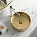 Vasque à poser en céramique Or mat de Rond 36x36x12 cm par L'Aqua®