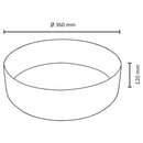 AquaVik Washbasin Round Ørb Ceramic Surface-mounted White 36x36x12 cm