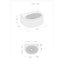 Complete Fountain Set Gustav Ceramic White with Matt White Tap and Drain Set by L'Aqua®