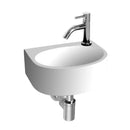 Ensemble complet de fontaine Gustav en céramique blanche avec robinet et bonde chromés par L'Aqua®