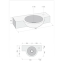 Fonteinset Julie wit L’aqua Keramisch met Zilveren kraan en