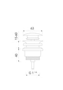 Futurbath Luxury click waste 5/4 low model gold