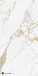 Floor Tile Gold Calacatta White 60x120 cm Rectangle – Porcelain Lappato Rectified – Marble Look