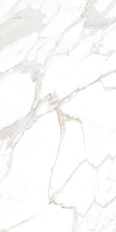 Vloertegel Calacatta Jade Wit 80x160 cm Rechthoek – Hoogglans Gerectificeerd – Marmerlook met Grijze Adering