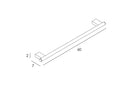 Porte-serviettes Tomo 60 cm Gun metal
