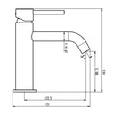 Mitigeur de lavabo Sirio, hauteur 16,5 cm, or brossé