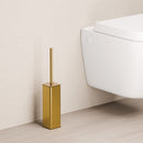 Porte-brosse de toilette autoportant en or brossé