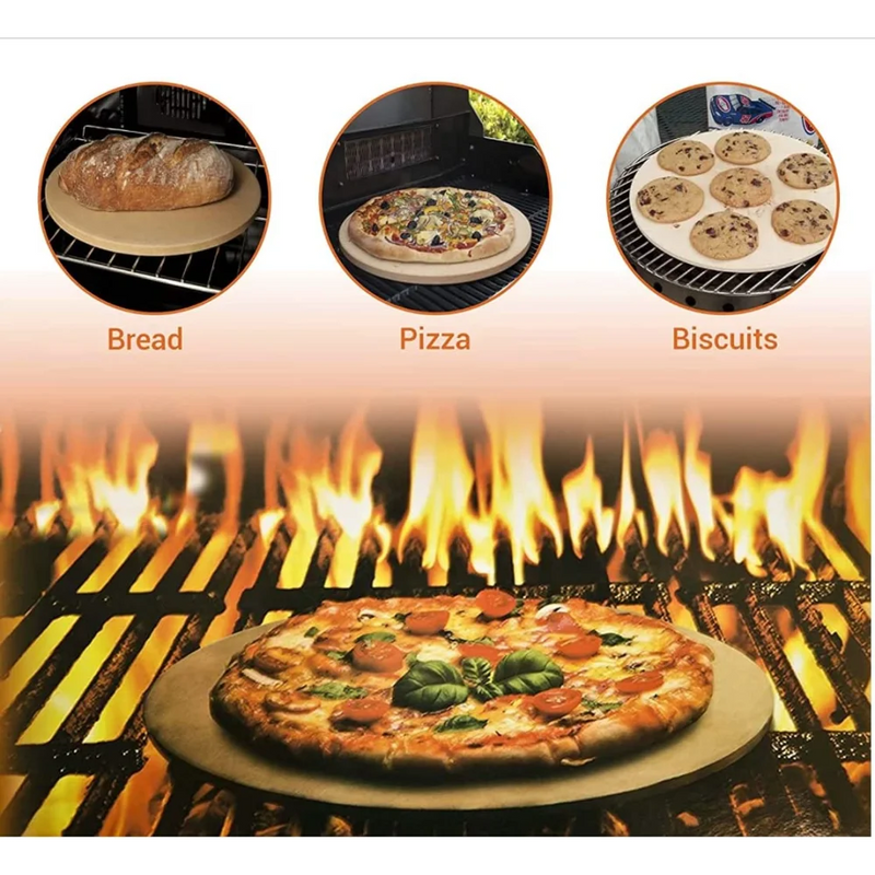 Kamado Pizzasteen 15 inch - Bakplaten