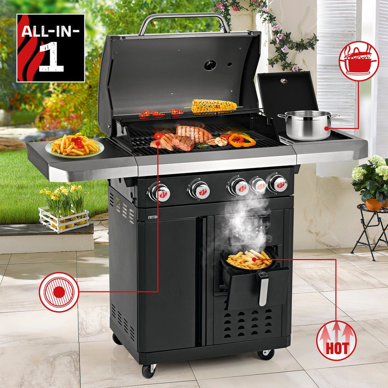 Landmann GasBBQ Fryton 4.1 Cook met Airfryer - Gas barbecues