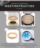 LM Kamado Halfmoon set 22 inch - Pizzastenen