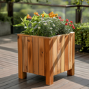 Square planter M Lignum Acacia FSC 40 x 40 cm Natural oiled