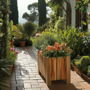 Rectangular planter M Lignum Acacia FSC 84 x 40 x 40 cm Natural oiled