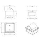 Built-in toilet roll holder stainless steel matt black by L'Aqua®