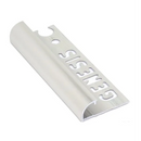 Tegelstrip aluminium ro.a.str. Geborsteld zilver12mm -