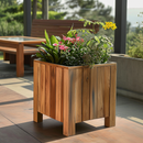Square planter S Lignum Acacia FSC 30 x 30 cm Natural oiled