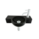 Fonteinset Fynn L’aqua Hardsteen met Mat wit kraan en sifon