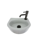 Fonteinset Gustav wit L’aqua Keramisch met Gun metal kraan