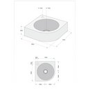 Fonteinset Lotte L’aqua Keramisch met Gun metal kraan en