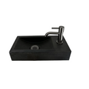 Fonteinset Oskar L’aqua Hardsteen met Gun metal kraan en