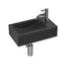 Fonteinset Werner hardsteen met chroom sifon en kraan -