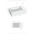 Fonteinset Werner L’aqua Natuursteen met Zwarte kraan en