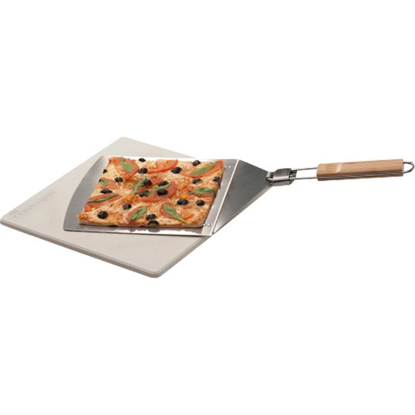 Landmann Pizzasteen met RVS spatel set - Hulpstukken BBQ