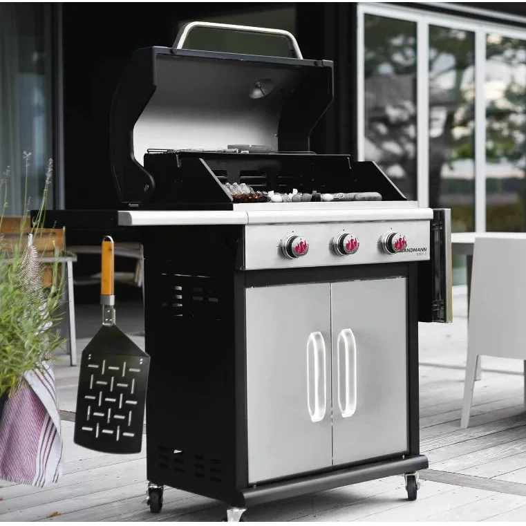 Landmann Pizzasteen met RVS spatel set - Hulpstukken BBQ