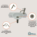 L’Aqua Fonteinkraan met Sifonset Geborsteld Nikkel -