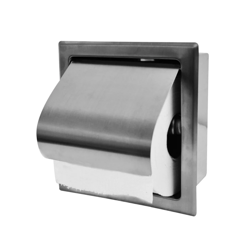 Inbouw toiletrolhouder RVS - Toilet accessoires
