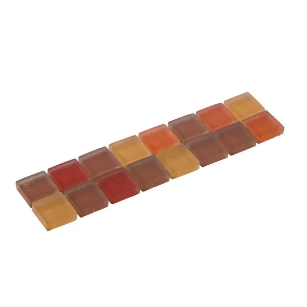 Listello Silk oranje Glas Oranje-bruin 4,8 x 19,5 cm -