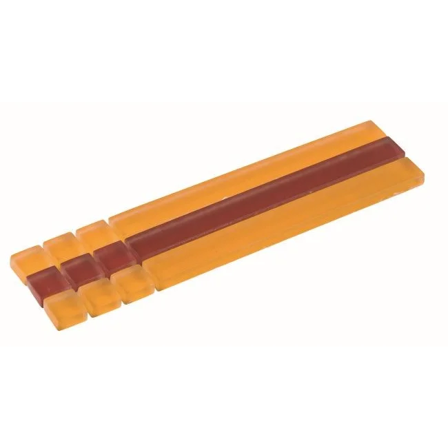 Listello Stick oranje Glas mat oranje-rood 4,8 x 19,5 cm -