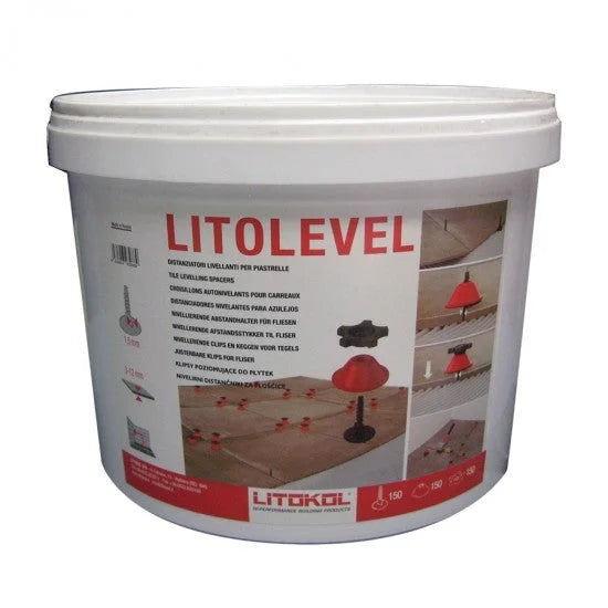 Litokol LitoLevel nivelleersysteem Set 150 bases + 150 cones