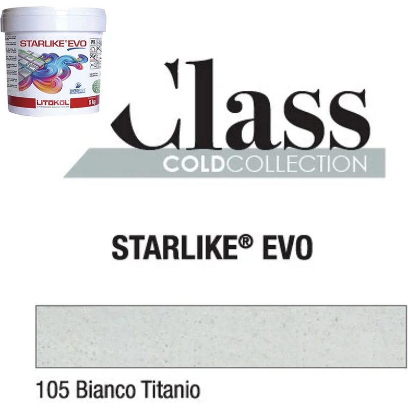 Litokol STARLIKE® EVO 105 Bianco titanio 2,5 kg - Voegmiddel