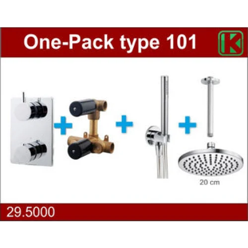 one-pack inbouwthermostaatset type 101 CHR (20cm) -